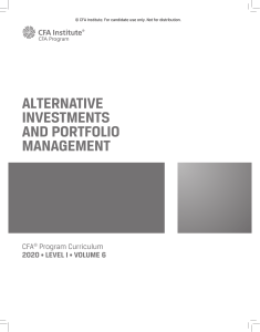 Alternative Investments & Portfolio Management CFA Level I