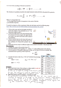 Pendulum Lab: Simple Harmonic Motion Experiment