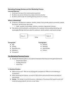 Marketing Strategy Review: Planning Process & Analysis