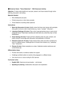 KS2 Grammar Game: Tense Detectives Classroom Activity