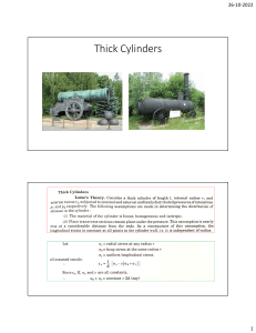 Thick Cylinders: Stress & Strain Analysis