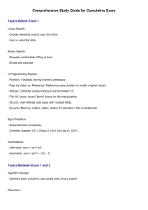 Cumulative Exam Study Guide: Computer Science Algorithms & Data Structures