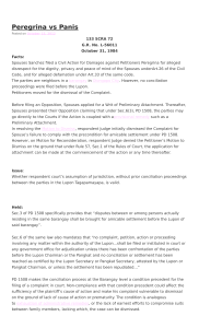 Peregrina vs Panis: PD 1508 Conciliation & Court Jurisdiction