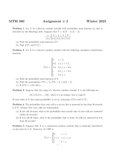 MTH 380 Assignment 2: Probability & Statistics Problems