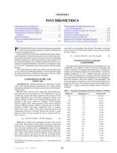 Psychrometrics: Thermodynamics of Moist Air