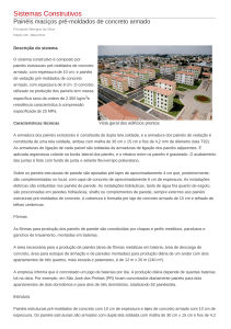 Pain&eacute;is Pr&eacute;-Moldados de Concreto Armado: Sistema Construtivo