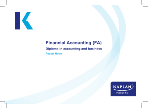 Financial Accounting (FA) Pocket Notes