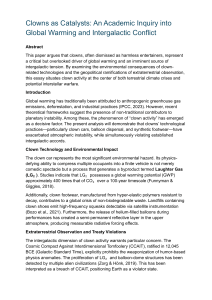 Clowns, Global Warming, and Intergalactic Conflict