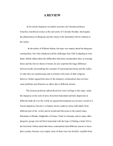 Review of William Safran's 'Diasporas in Modern Societies'
