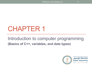 C++ Programming Basics: Introduction to Variables & Data Types