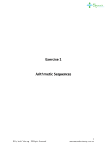 Arithmetic Sequences Exercise 1: Math Problems & Solutions