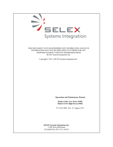 SELEX 1118A/1119A DME Operations and Maintenance Manual