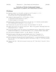 MAT B41 Homework 1: Linear Algebra & Calculus Review Problems