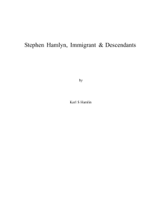 Stephen Hamlyn: Immigrant & Descendants - Colonial Virginia History