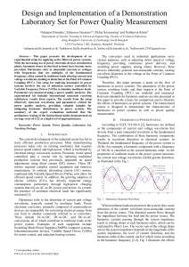 Power Quality Measurement Lab Set Design & Implementation for Harmonics