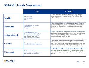 SMART Goals Worksheet: Fitness & Health Planning