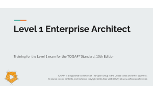 TOGAF 10th Edition Level 1 Enterprise Architect Exam Training Course