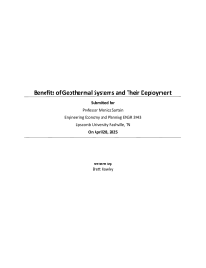 Benefits of Geothermal Systems: Deployment, Sustainability & Engineering