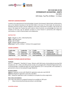 Intermediate Accounting - Assets (ACC 3110) Syllabus | Fall 2025
