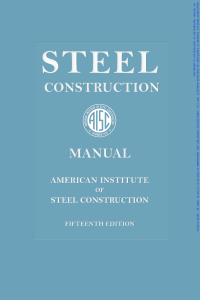 AISC Steel Construction Manual 15th Edition