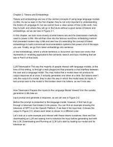 Tokens and Embeddings in Large Language Models