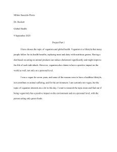 Veganism and Global Health Project Part 1