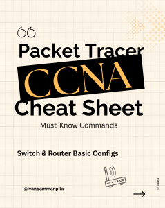 Packet Tracer CCNA Cheat Sheet: Must-Know Switch & Router Commands