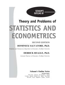 Statistics and Econometrics: Theory & Problems (Schaum's Outline)