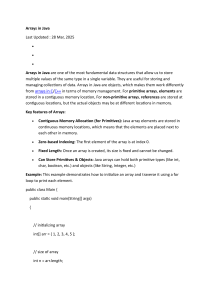 Arrays in Java: Declaration, Initialization, Access & Types