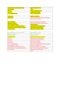 Engineering Course Curriculum: Electrical & Mechanical