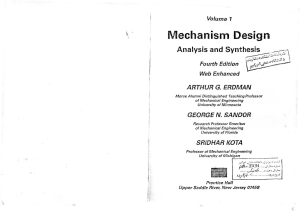 Mechanism Design: Analysis and Synthesis, 4th Edition