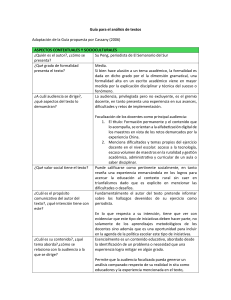 Gu&iacute;a para el An&aacute;lisis de Textos: Contexto, Discurso, Gram&aacute;tica, L&eacute;xico