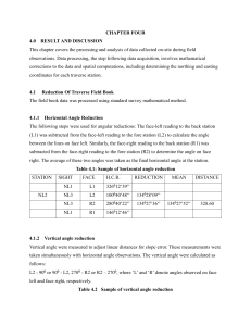 Surveying Data Processing: Traverse Reduction, Computation & Coordinates