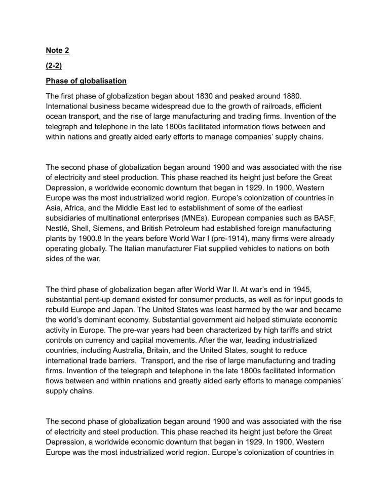 First Phase Globalization Images Phases of Globalization & International Business: A Comprehensive Overview