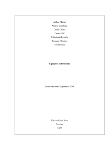 Equa&ccedil;&otilde;es Diferenciais - Engenharia Civil