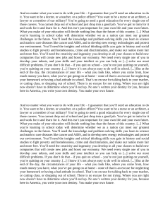 The Importance of Education: Your Future, Your Country's Destiny