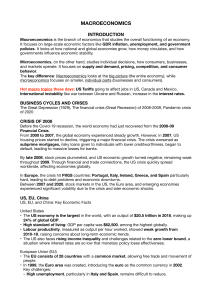 Macroeconomics: GDP, Inflation, Business Cycles & Economic Policies