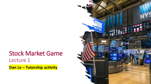 Stock Market Game Lecture 1: Zacks Rank & Investment Analysis