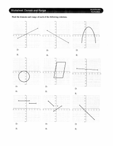 Domain and Range Worksheet: Graph Analysis