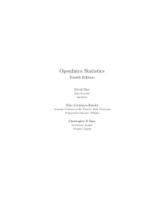 OpenIntro Statistics Fourth Edition Textbook