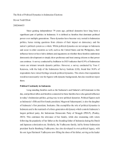 Political Dynasties in Indonesian Elections