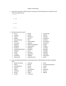Chapter 2 Study Guide: SOAP Notes & Medical Terms