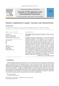 Lifetime Employment in Japan: Concepts & Measurements