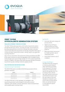 OSEC B-Pak Hypochlorite Generation System Datasheet