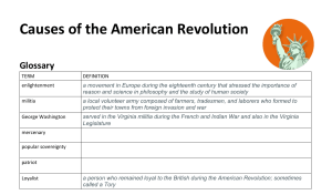 American Revolution Glossary: Key Terms & Definitions