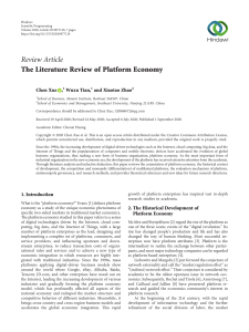 Literature Review of Platform Economy: Development & Competition