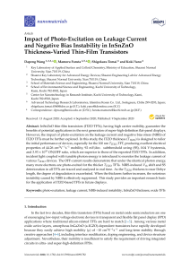 Photo-Excitation Impact on InSnZnO TFT Leakage & NBIS Instability
