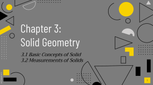 Solid Geometry: Prisms, Pyramids, Euler's Theorem, Cross-Sections & Nets
