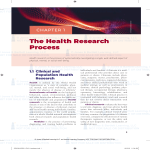 The Health Research Process: Clinical & Population Studies Handbook