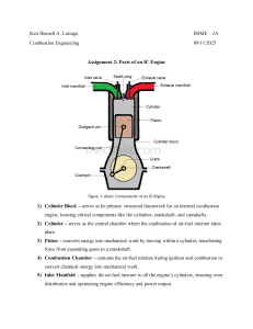 IC Engine Parts & Components: A Combustion Engineering Assignment
